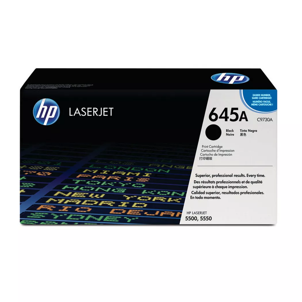 Hewlett-Packard – HP Toner-Modul 645A schwarz C9730A Color LaserJet 5500 13’000 S., Schwarz, One Size