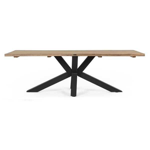 mutoni Table de jardin Ramsey 240x100 noir naturel  