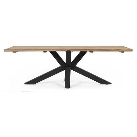 mutoni Table de jardin Ramsey 240x100 noir naturel  