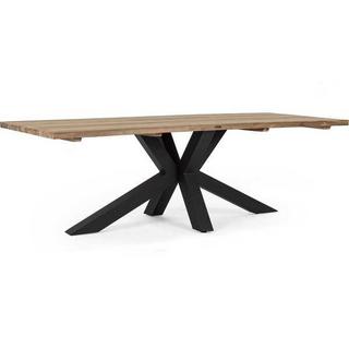 mutoni Table de jardin Ramsey 240x100 noir naturel  