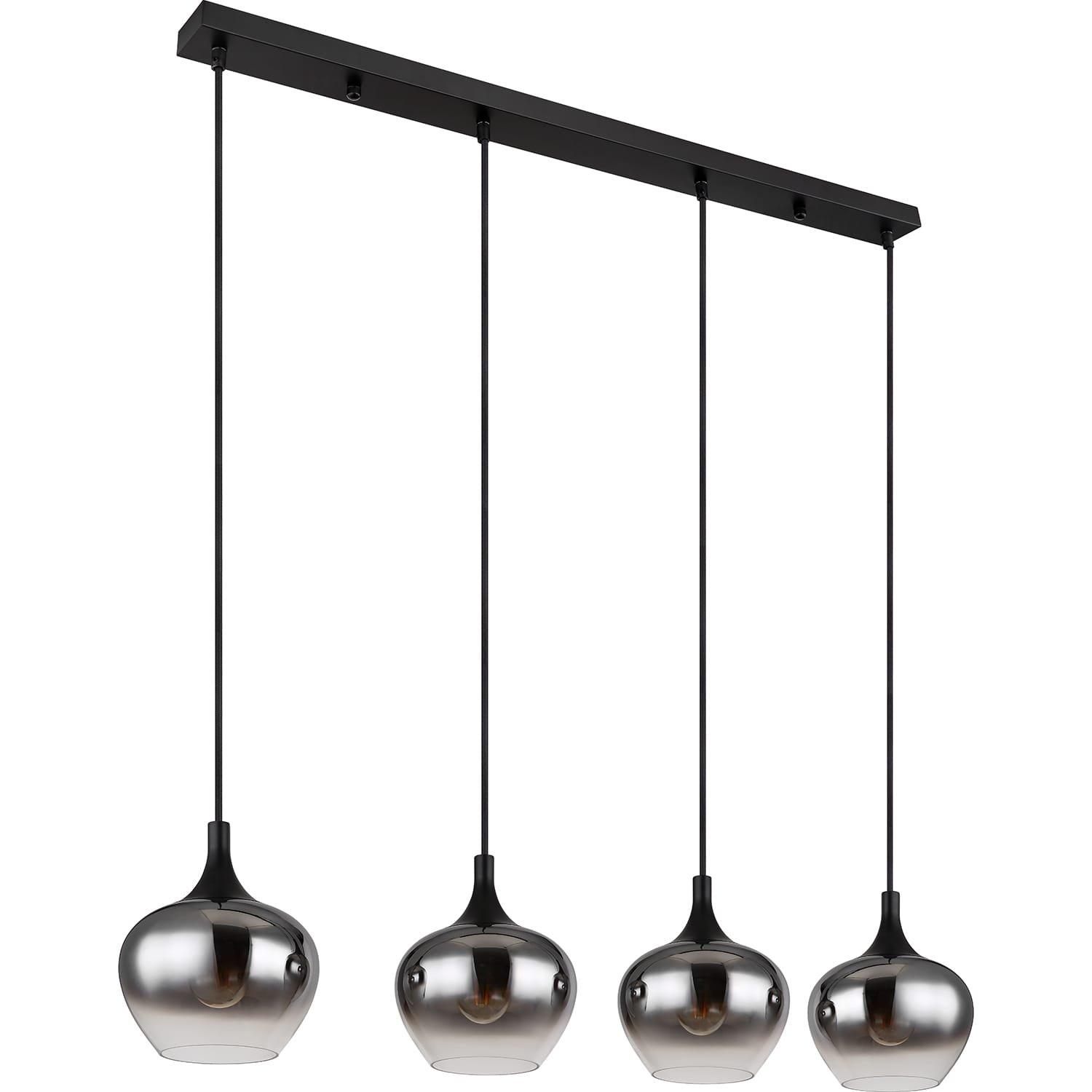 mutoni Lampe à suspension Maxy métal noir mat 4xE27  