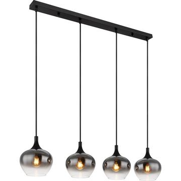 Lampe à suspension Maxy métal noir mat 4xE27