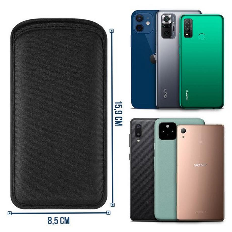 Avizar  Stoff universelle Handytasche Schwarz 