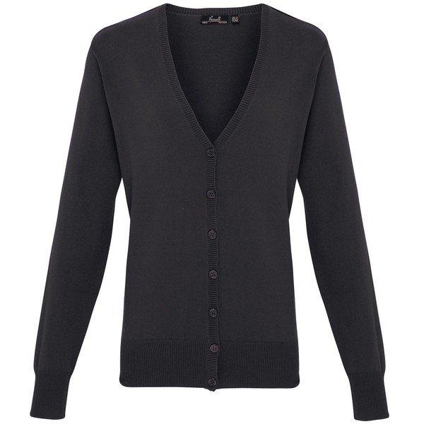 Image of Strickweste Mit Knopfleiste Unisex Charcoal Black 38