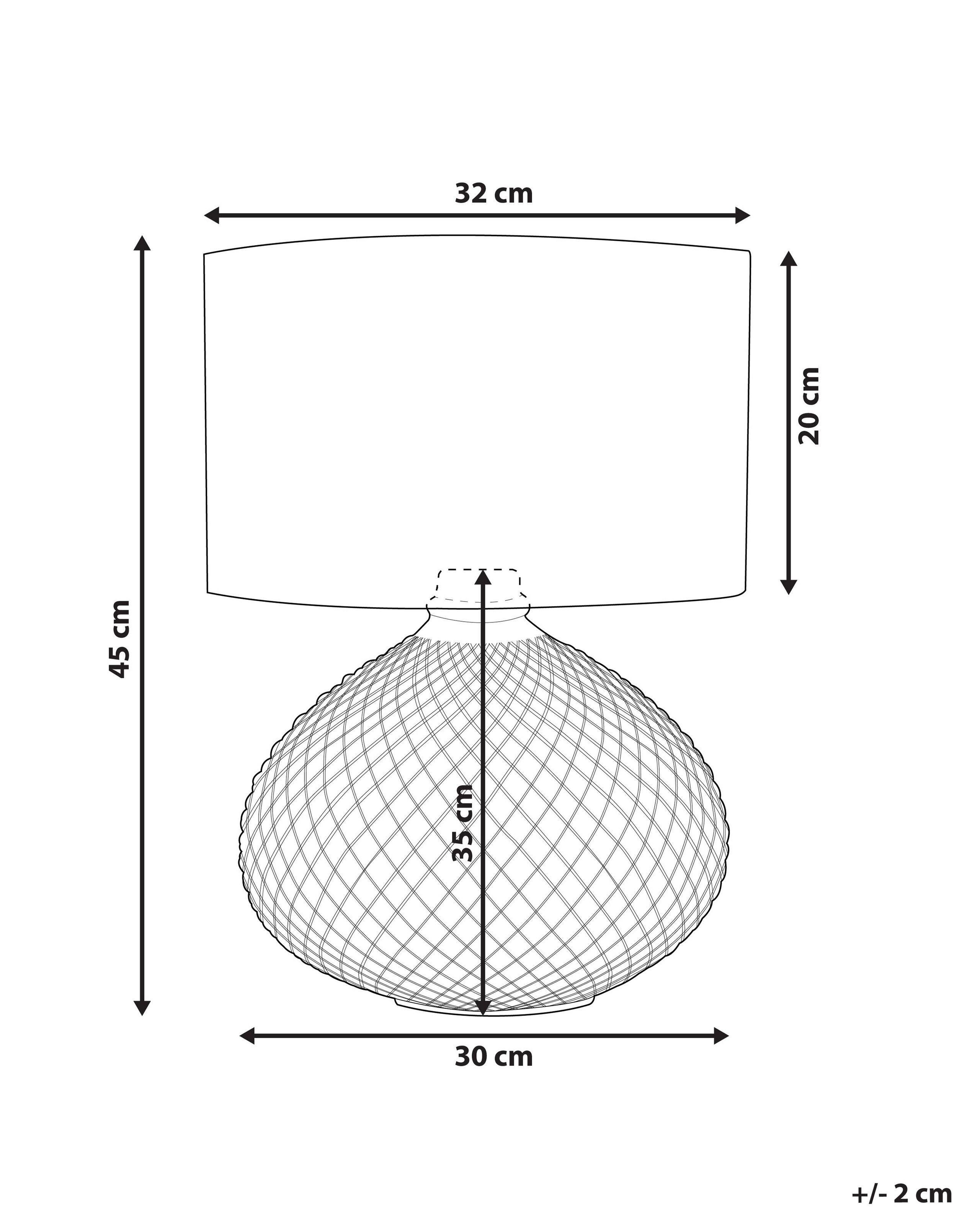 Beliani Lampe à poser en Verre Moderne MADON  