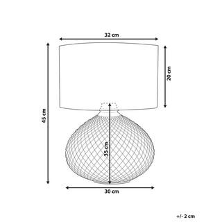 Beliani Lampe à poser en Verre Moderne MADON  