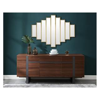 OZAIA Miroir Art Deco symétrique en métal GALICE  Doré  