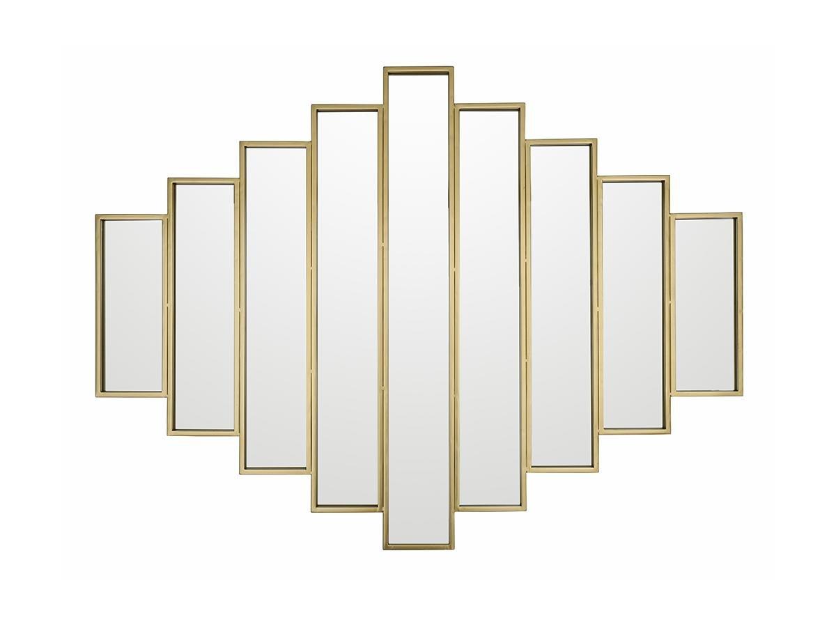 OZAIA Spiegel symmetrisch Art Déco Metall Goldfarben GALICE  