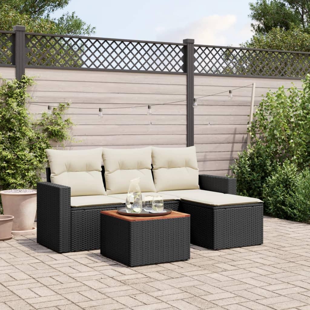 VidaXL Ensemble de canapés de jardin rotin synthétique  