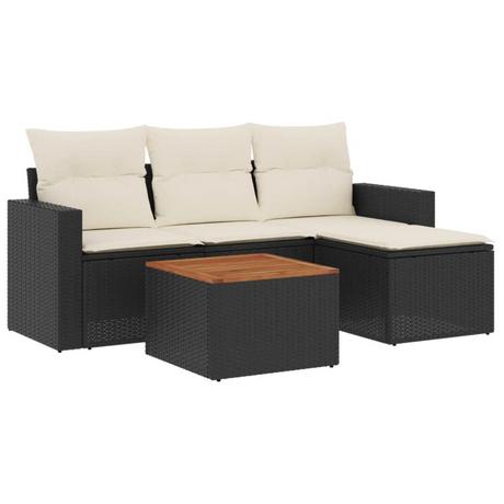 VidaXL set divano da giardino Polirattan  