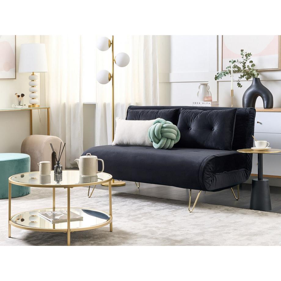 Beliani Canapé 2 places en Velours  VESTFOLD  