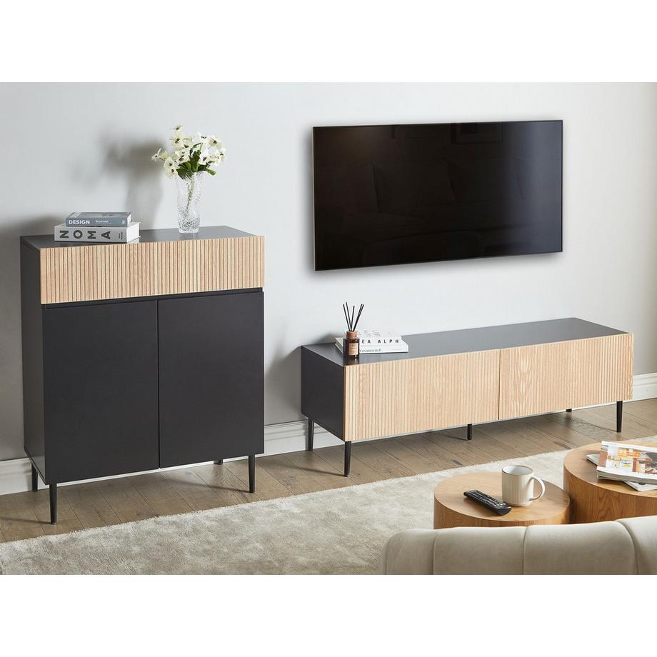 Beliani Credenza a 2 ante en Fibra a media densità (MDF) Moderno BLYTHE  