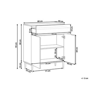 Beliani Commode 2 portes en MDF Moderne BLYTHE  