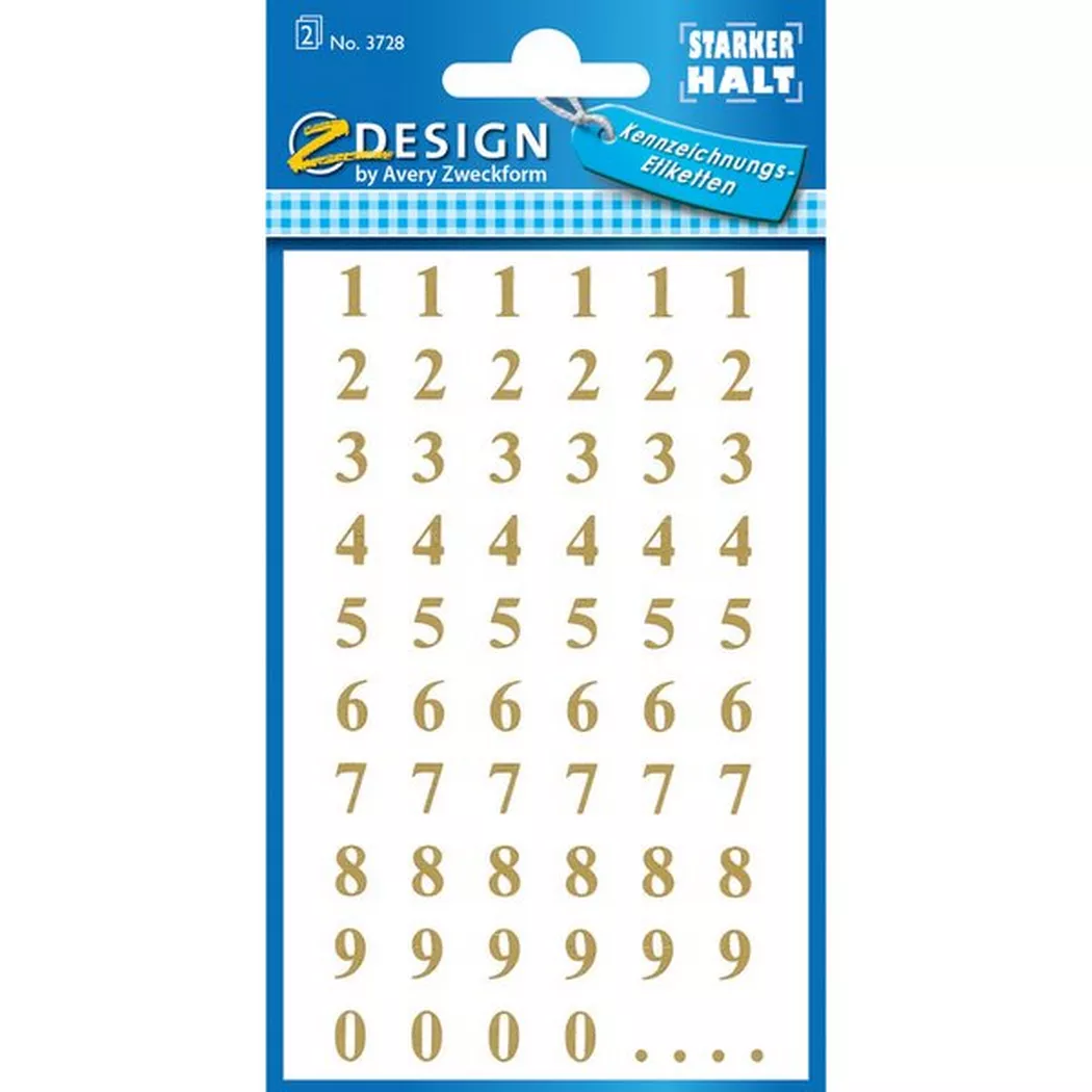 Z-DESIGN Letters gold 3728 7.5mm, Times Bold 124 St.