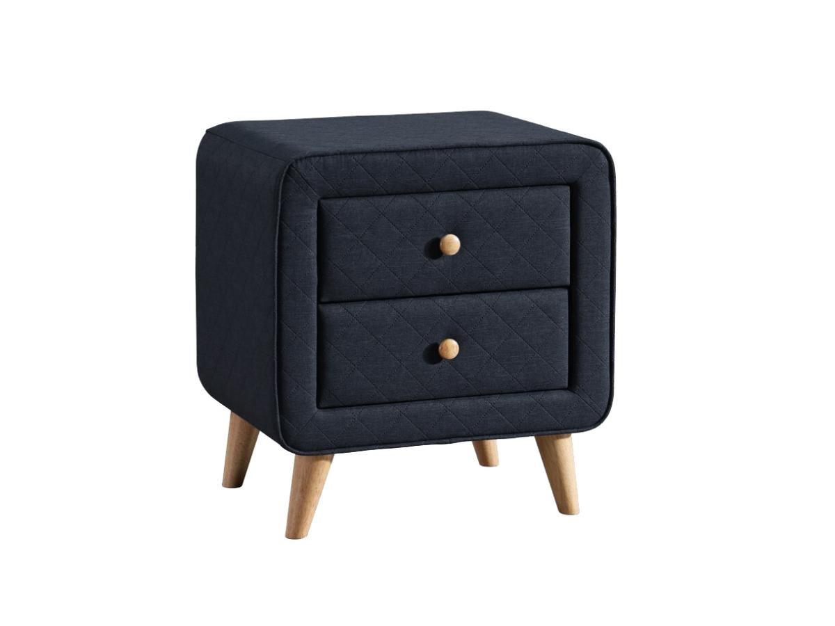 Image of Nachttisch mit 2 Schubladen Stoff ELIDE Nachttisch mit 2 Schubladen Stoff ELIDE