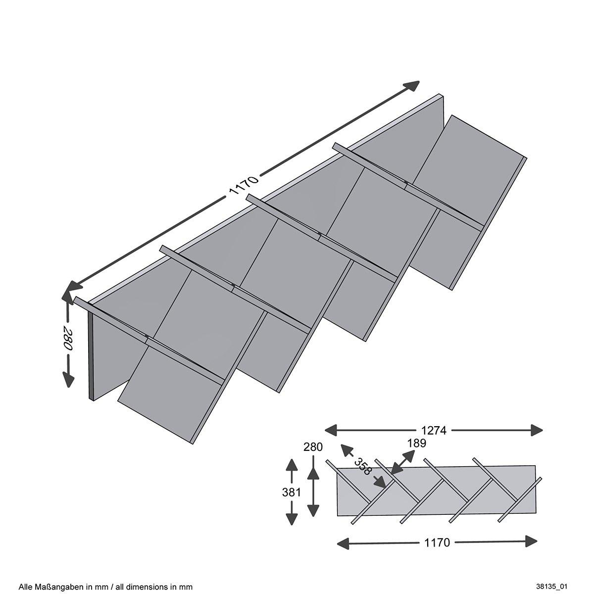 Calicosy Etagère Murale à Livres L127.5 cm - Büchen  