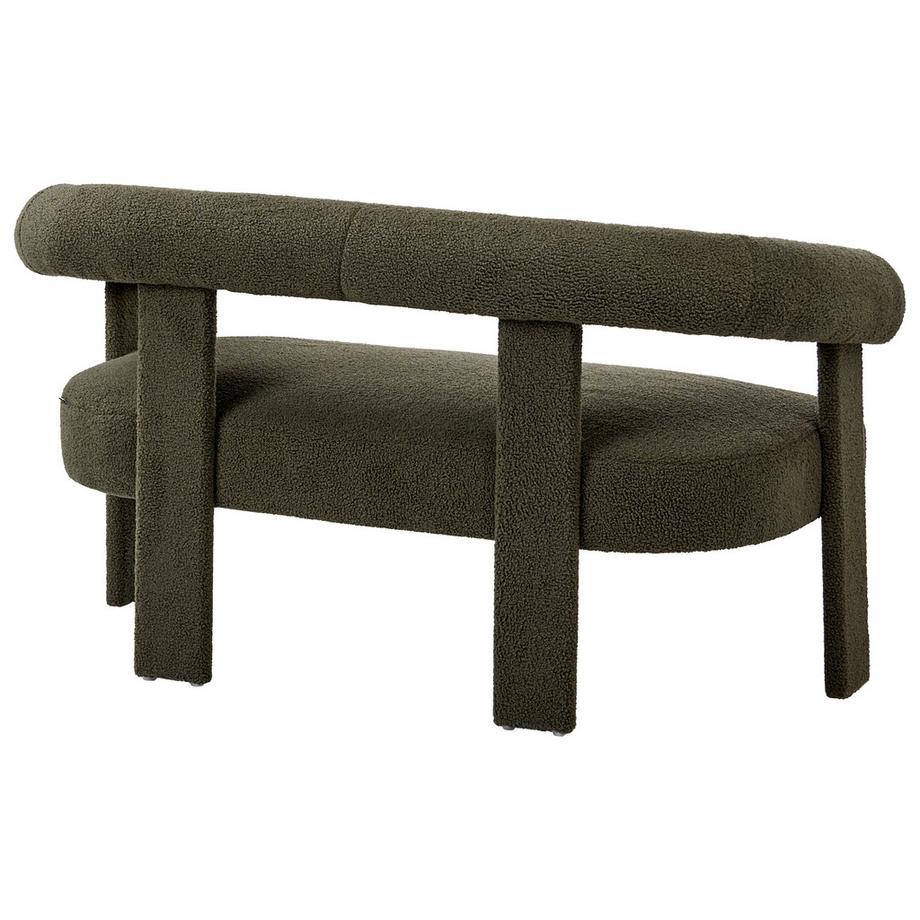 Beliani Canapé 2 places en Bouclé Rétro ILBRO  