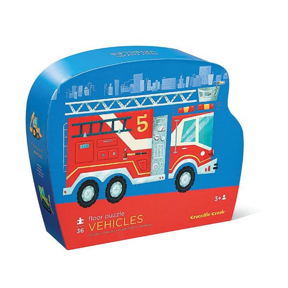 Puzzle silhouete 36 pièces Véhicules, Crocodile Creek