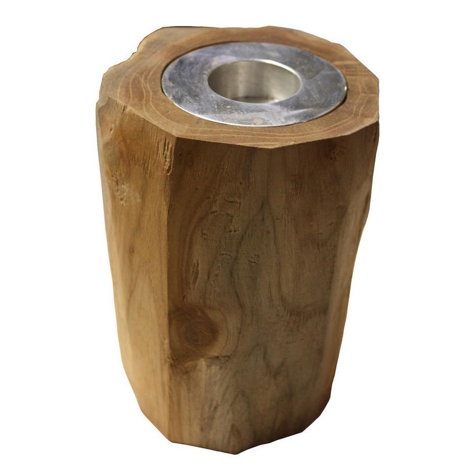 mutoni  Teelichthalter gross Teak alt 