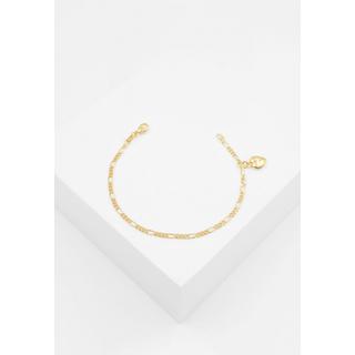 MUAU Schmuck  Bracelet Figaro Herz Gelbgold 750, 2.2mm, 16cm 