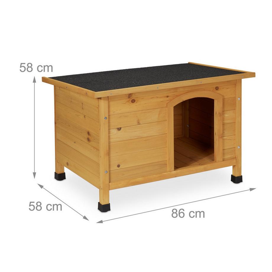 B2X  Niche pour chien en bois avec charnières 