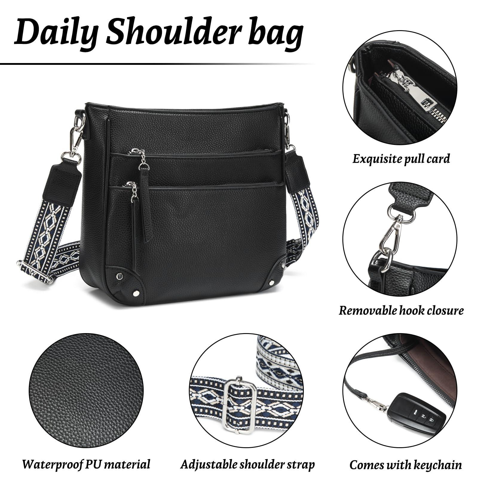 Only-bags.store Medium PU Leder Schulter Umhängetasche  