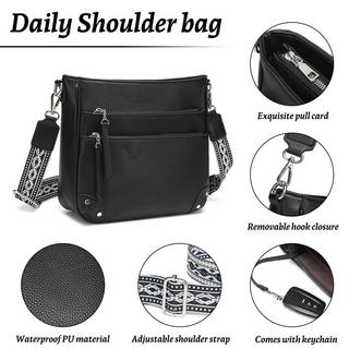 Only-bags.store Medium PU Leder Schulter Umhängetasche  