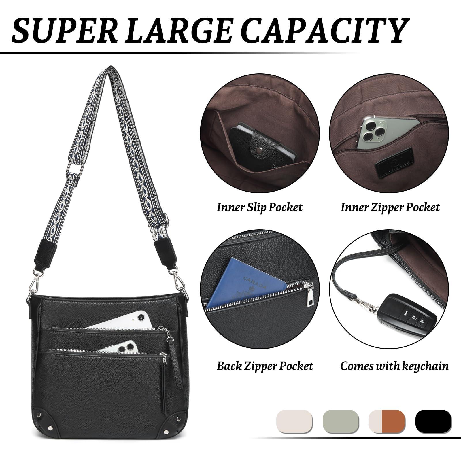 Only-bags.store Medium PU Leder Schulter Umhängetasche  