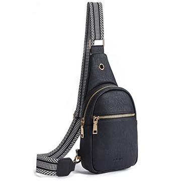 Brusttasche Sling Bag, PU Leder Crossbody Bag Klein Umhängetasche Schultertaschen für