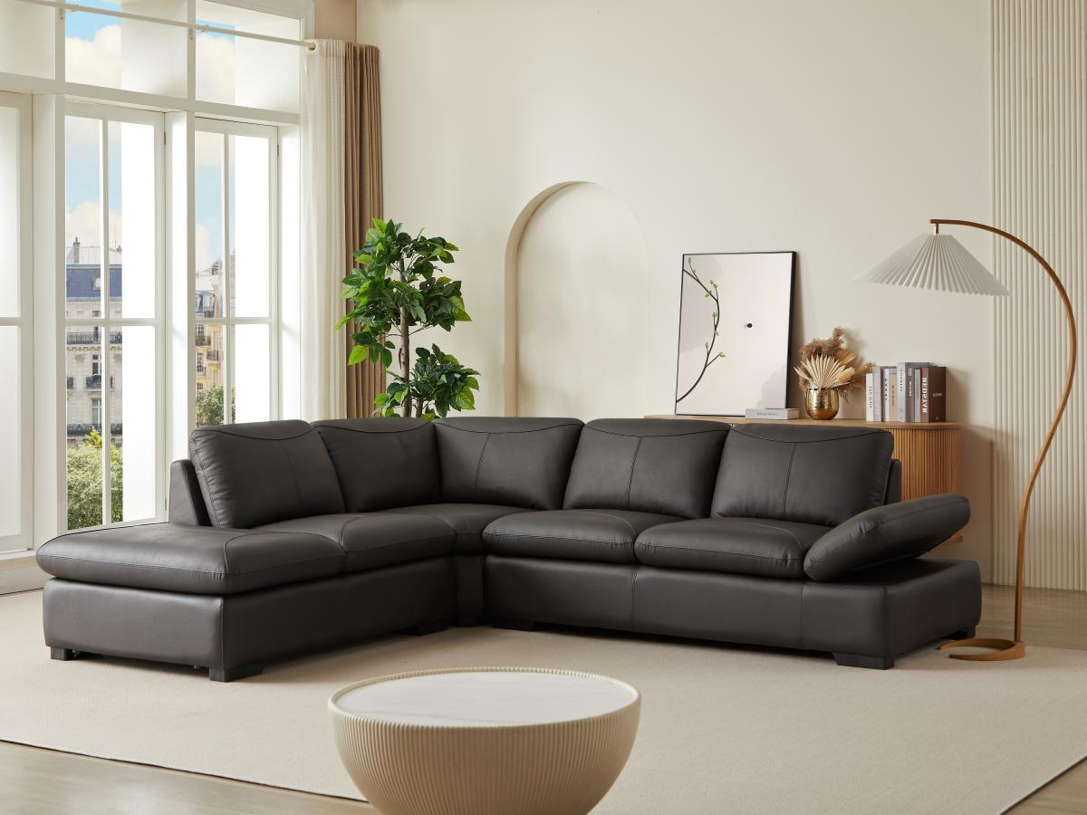 Vente-unique Ecksofa Leder ONYX II Ecke Links  