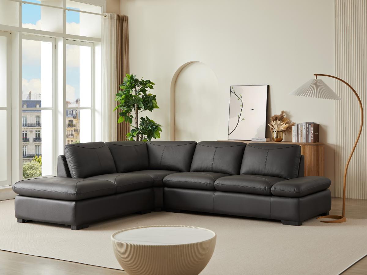 Vente-unique Ecksofa Leder ONYX II Ecke Links  