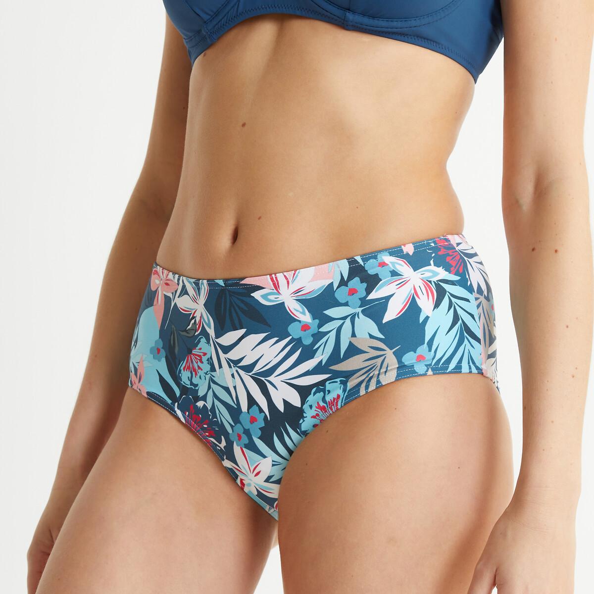 Image of Bikini-slip Mit Blumenprint Unisex Blau 50