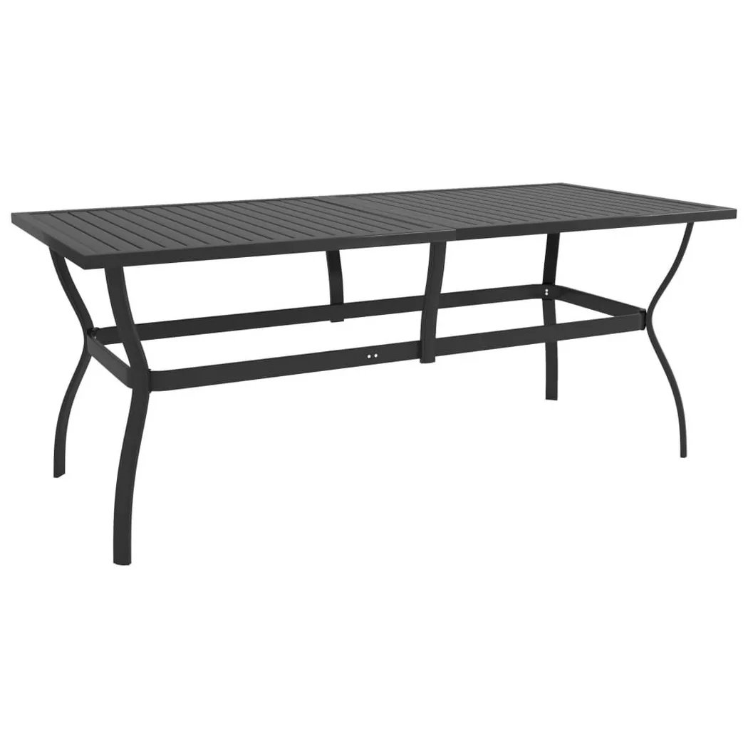 VidaXL - Table de jardin acier, One Size, Gris
