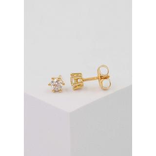 MUAU Schmuck  Clous d'oreilles solitaires 6 poignées en or jaune 750 diamants 0,50ct. 6,5mm 