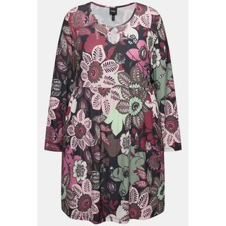 Ulla Popken  Longshirt, A-Linie, Rundhals, Keyhole, Langarm 