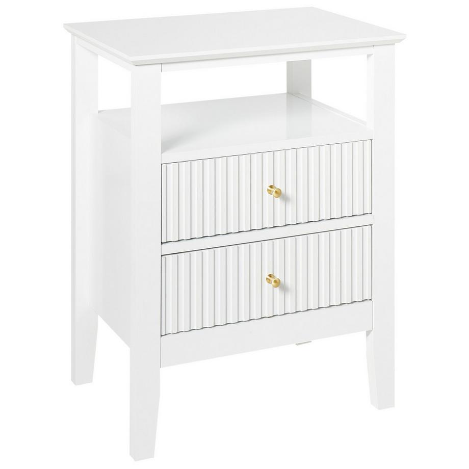 Comodino 2 cassetti en Fibra a media densità (MDF) Minimalista ASSISI