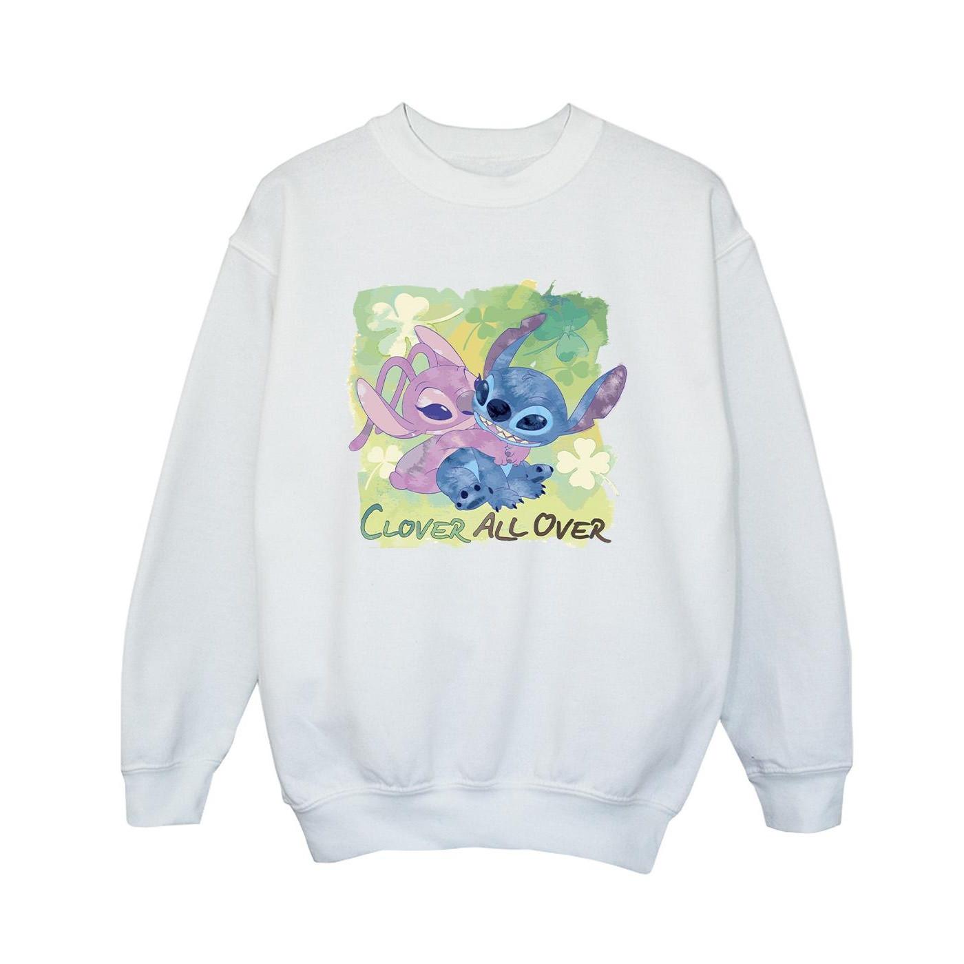 Disney  Lilo And Stitch St Patrick´s Day Clover Sweatshirt 