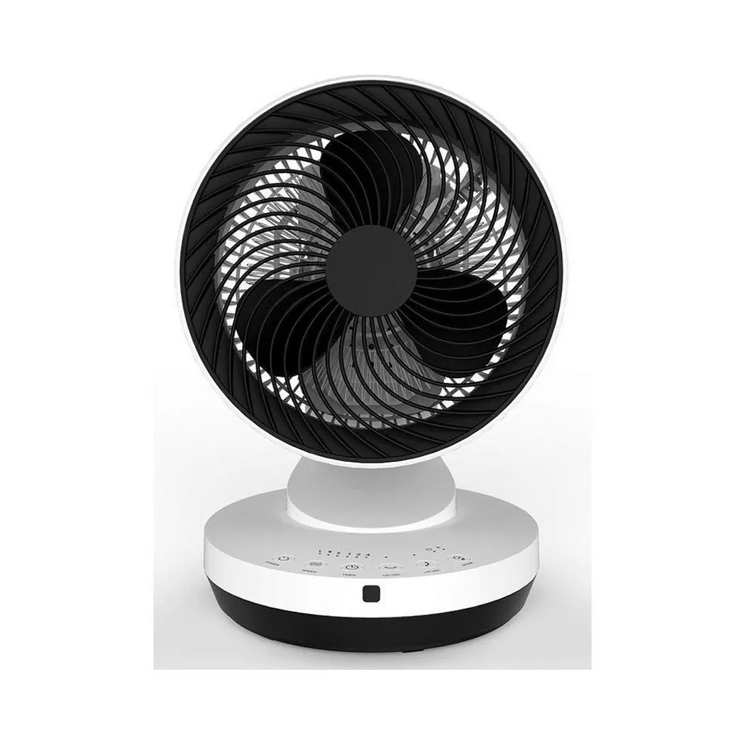 Stylies - Tischventilator Gemma Weiss Schwarz, 38cm, Noir