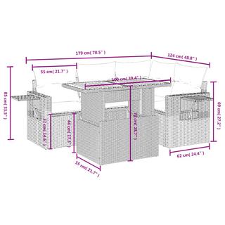 VidaXL Garten sofagarnitur poly-rattan  