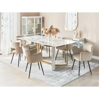 Beliani Table de repas en MDF Glamour CALCIO  