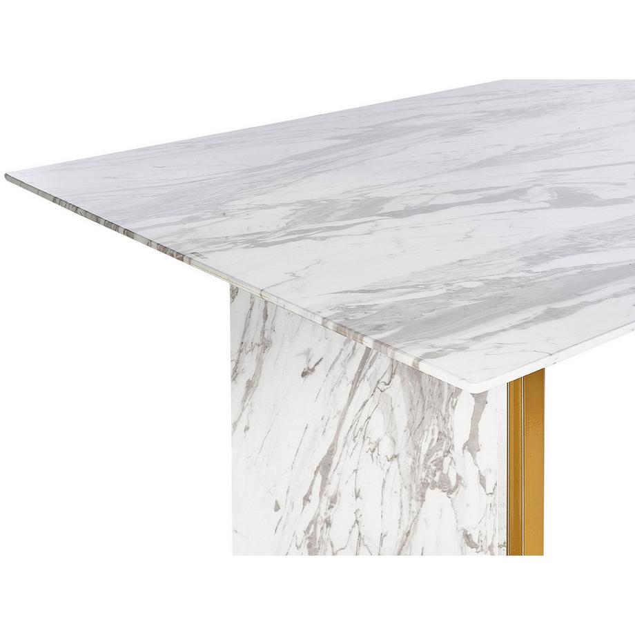 Beliani Tavolo da pranzo en Fibra a media densità (MDF) Glamour CALCIO  