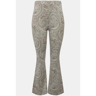 Studio Untold  Pantalon à pattes d'éléphant, legging, motif cachemire, taille élastique 