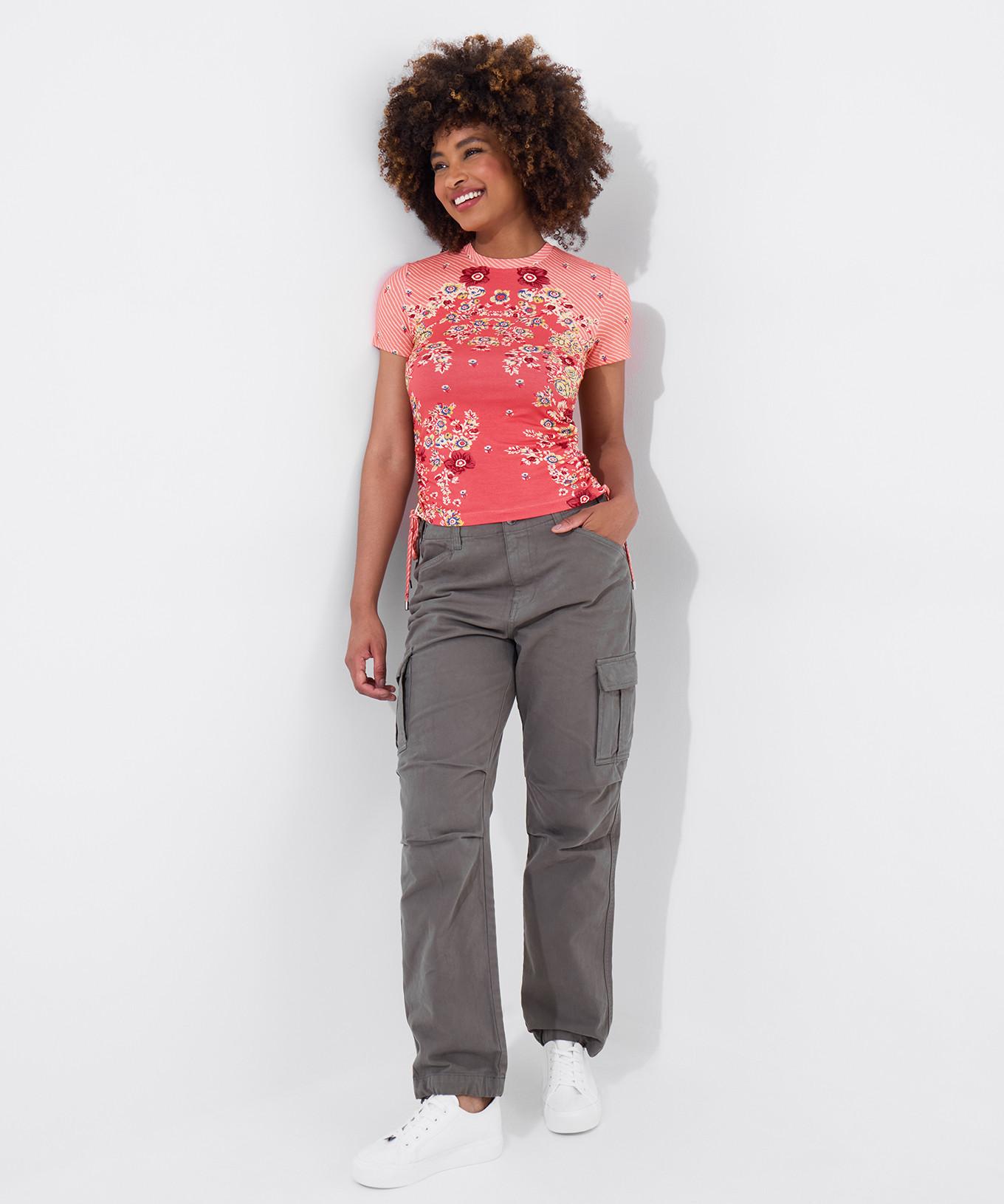 Joe Browns Top in Jersey con Volant Stampa Floreale  