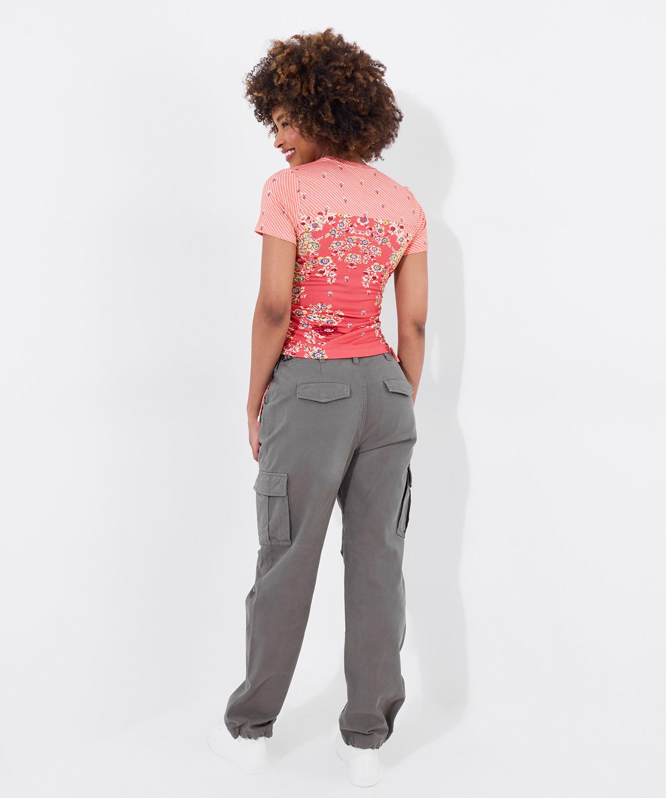 Joe Browns Top in Jersey con Volant Stampa Floreale  