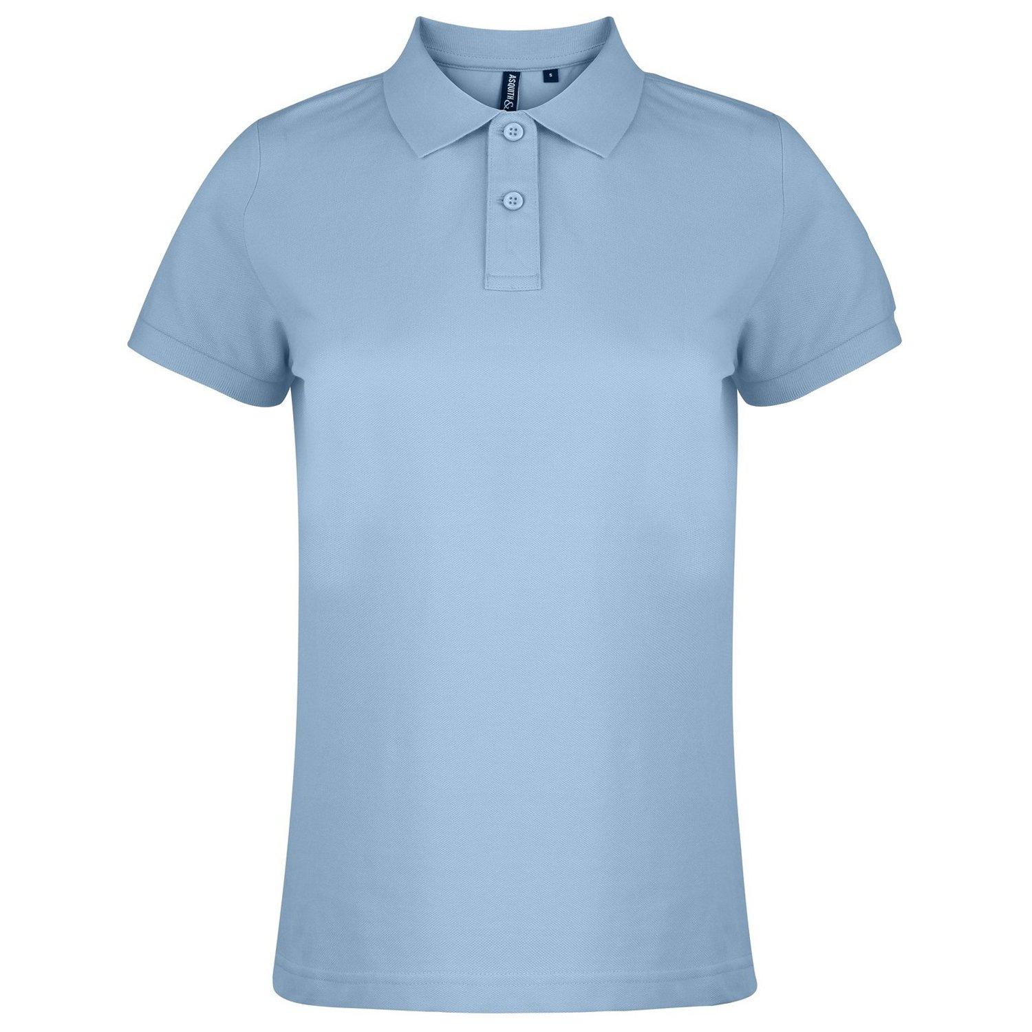 Image of Poloshirt, Kurzarm Damen Himmelblau M