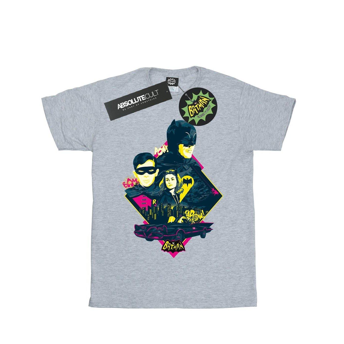 Image of Batman Tv Series Character Pop Art Tshirt Damen Grau M