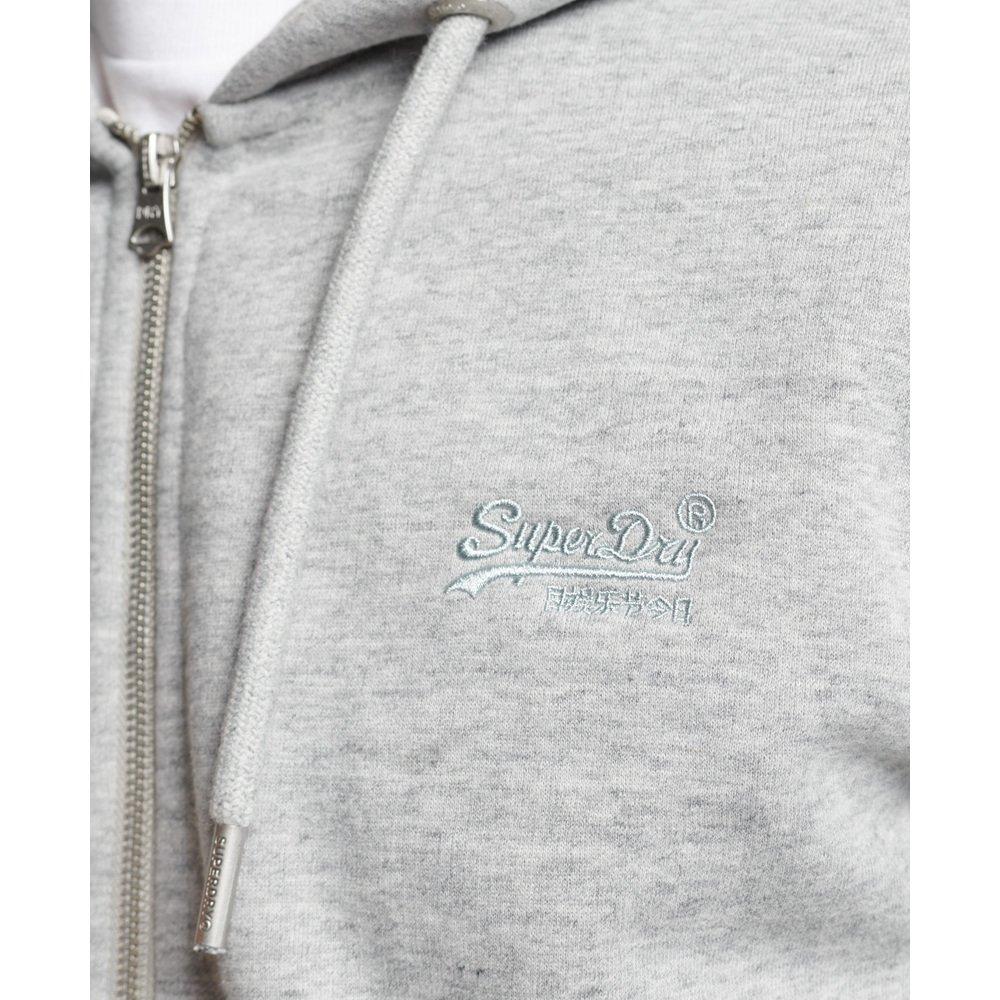 Superdry  felpa in cotone biologico con cappuccio e zip uperdry vintage 