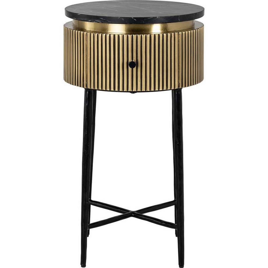 mutoni Tavolino in marmo Ironville oro 40X71  