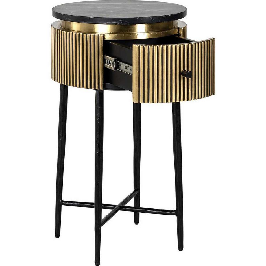 mutoni Tavolino in marmo Ironville oro 40X71  