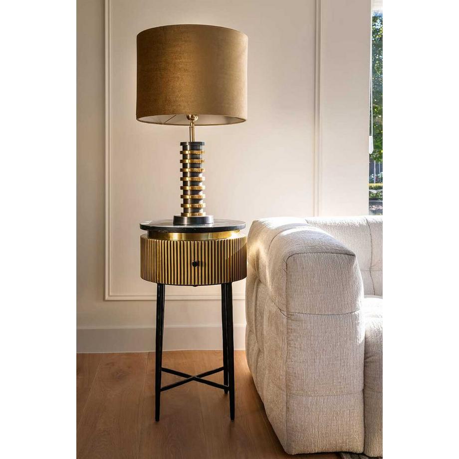 mutoni Tavolino in marmo Ironville oro 40X71  